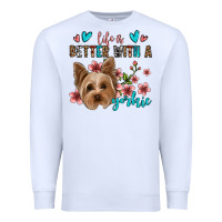 White life is better with a yorkie Premium Sweatshirt - Jasminsmagicworld