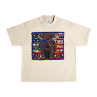Sandshell bison with american flag Urban Heavy Tee - RanaPortraitStore
