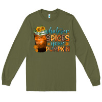 Army Green whatever spices your pumpkin Long Sleeve Tee - Zillion Design Studio