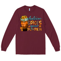 Burgundy whatever spices your pumpkin Long Sleeve Tee - Zillion Design Studio