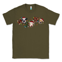 Army Green hohoho christmas cows Classic Tee - RanaPortraitStore