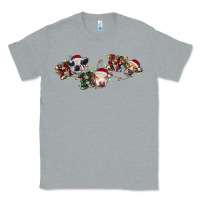 Heather Grey hohoho christmas cows Classic Tee - RanaPortraitStore