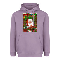 Lavender Christmas Feeling Jolly Santa Heavyweight Hoodie - Artiststas