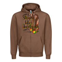 Chestnut steppin' into juneteenth heels Zipper Hoodie - HRA Design Shop