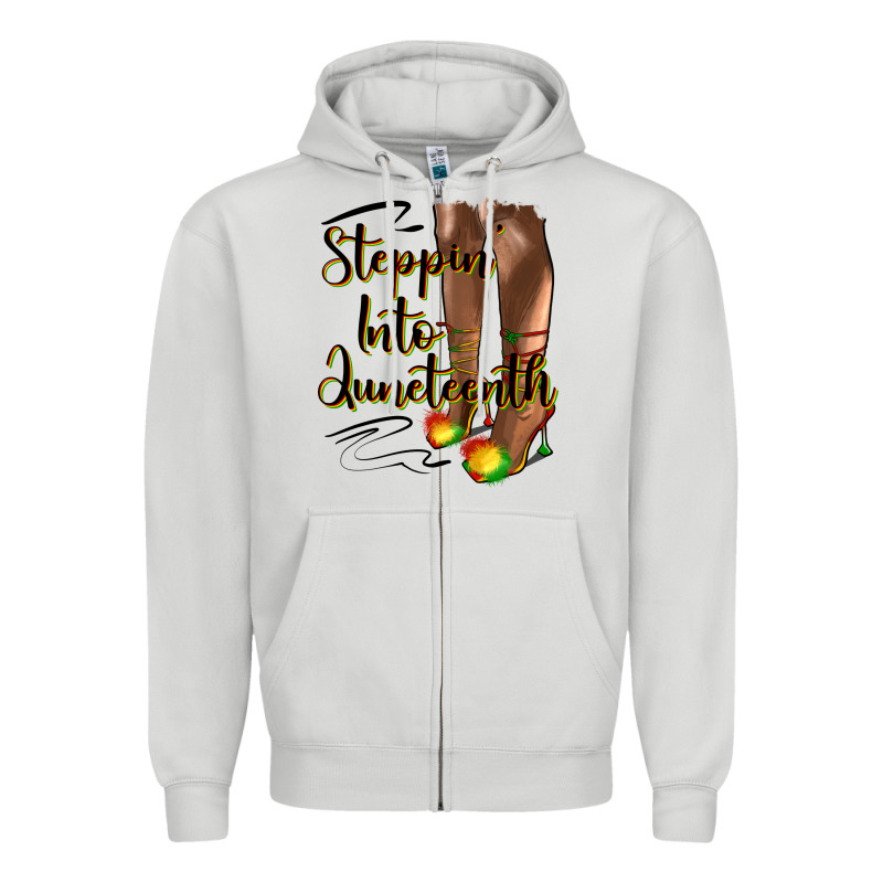 Steppin' Into Juneteenth Heels Zipper Hoodie by HRA Design Shop | Teevron