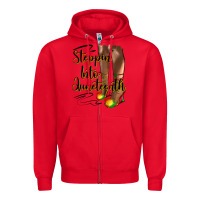 Red steppin' into juneteenth heels Zipper Hoodie - HRA Design Shop