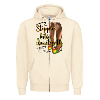 Sandshell steppin' into juneteenth heels Zipper Hoodie - HRA Design Shop