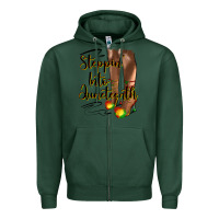 Sports Green steppin' into juneteenth heels Zipper Hoodie - HRA Design Shop
