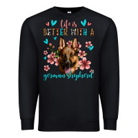 Black life is better with a german shepherd Premium Sweatshirt - Jasminsmagicworld