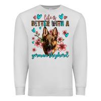 Dove Grey life is better with a german shepherd Premium Sweatshirt - Jasminsmagicworld