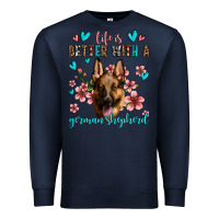 Navy life is better with a german shepherd Premium Sweatshirt - Jasminsmagicworld