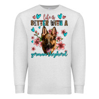 Oatmeal Heather life is better with a german shepherd Premium Sweatshirt - Jasminsmagicworld