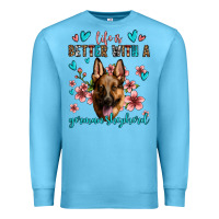 Ocean Blue life is better with a german shepherd Premium Sweatshirt - Jasminsmagicworld