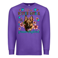 Purple life is better with a german shepherd Premium Sweatshirt - Jasminsmagicworld