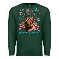 Sports Green life is better with a german shepherd Premium Sweatshirt - Jasminsmagicworld
