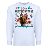 White life is better with a german shepherd Premium Sweatshirt - Jasminsmagicworld