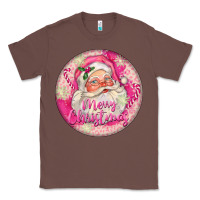 Chestnut Pink Merry Christmas Santa Classic Tee - FaDigitalArtStudio