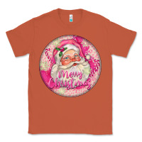 Copper Pink Merry Christmas Santa Classic Tee - FaDigitalArtStudio
