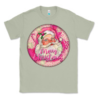 Matcha Pink Merry Christmas Santa Classic Tee - FaDigitalArtStudio