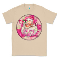 Mushroom Pink Merry Christmas Santa Classic Tee - FaDigitalArtStudio