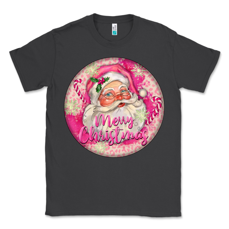 Pink Merry Christmas Santa Classic Tee by FaDigitalArtStudio | Teevron