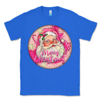 True Royal Pink Merry Christmas Santa Classic Tee - FaDigitalArtStudio
