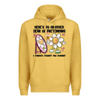 Antique Gold here's to another year of pretending i know what i Premium Hoodie - MaliasSmallBusiness