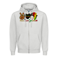 Peace Love Juneteenth Raised Fist Zipper Hoodie | Teevron