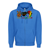 True Royal peace love juneteenth raised fist Zipper Hoodie - HRA Design Shop