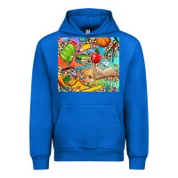 Cobalt school elements Urban Hoodie - NancyCooperArtShop