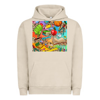 Pigment French Oak school elements Urban Hoodie - NancyCooperArtShop