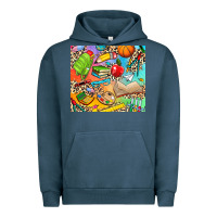 Pigment Midnight Navy school elements Urban Hoodie - NancyCooperArtShop