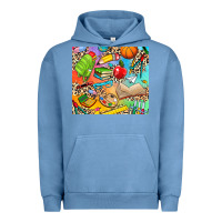 Pigment Pebble Blue school elements Urban Hoodie - NancyCooperArtShop