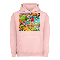 Pigment Salmon school elements Urban Hoodie - NancyCooperArtShop