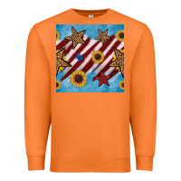 Carrot western star with sunflower seamless pattern Premium Sweatshirt - BundleAndBundleShop