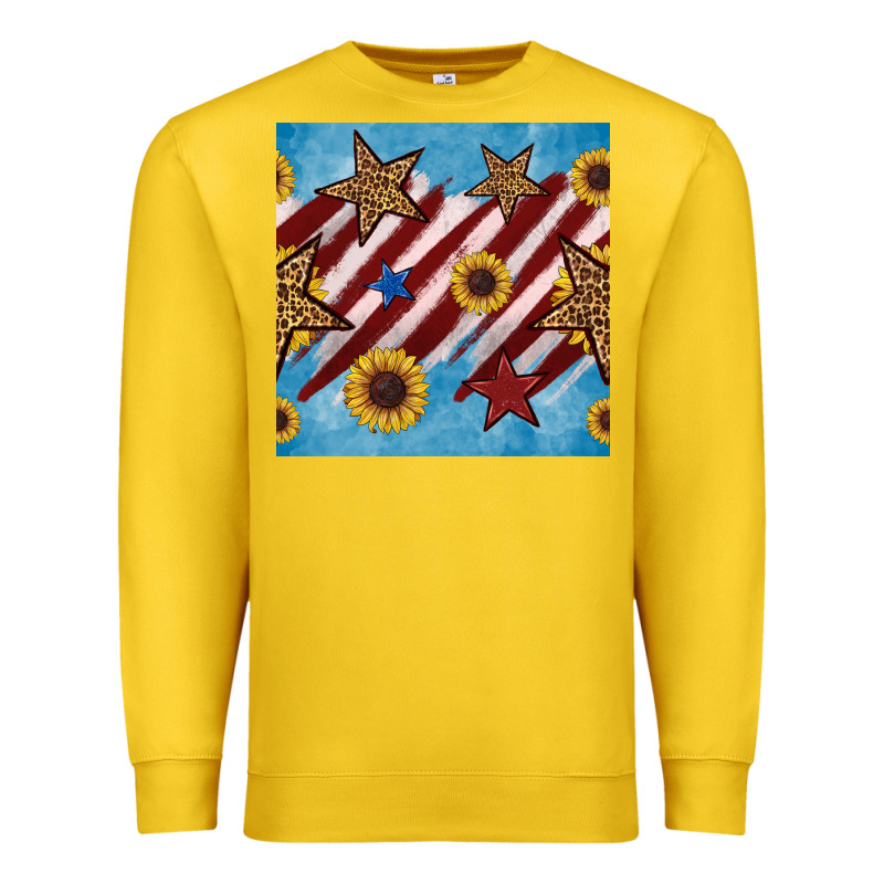 Western Star With Sunflower Seamless Pattern Premium Sweatshirt by BundleAndBundleShop | Teevron