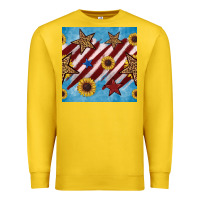 Lemon western star with sunflower seamless pattern Premium Sweatshirt - BundleAndBundleShop