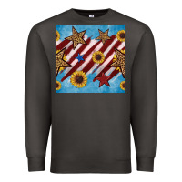 Smoke western star with sunflower seamless pattern Premium Sweatshirt - BundleAndBundleShop