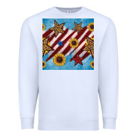 White western star with sunflower seamless pattern Premium Sweatshirt - BundleAndBundleShop