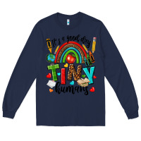 Navy it s a good day tiny humans Long Sleeve Tee - texasbilliewilder