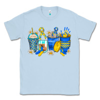 Dusty Blue down syndrome coffee cups Classic Tee - Zillion Design Studio