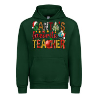 Forest Green santas favorite teacher Urban Hoodie - NancyCooperArtShop