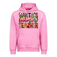 Fuchsia Pink santas favorite teacher Urban Hoodie - NancyCooperArtShop