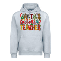 Heather Grey santas favorite teacher Urban Hoodie - NancyCooperArtShop