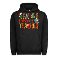 Pigment Black santas favorite teacher Urban Hoodie - NancyCooperArtShop