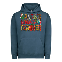 Pigment Midnight Navy santas favorite teacher Urban Hoodie - NancyCooperArtShop