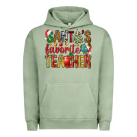 Pigment Oil Green santas favorite teacher Urban Hoodie - NancyCooperArtShop