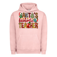 Pigment Salmon santas favorite teacher Urban Hoodie - NancyCooperArtShop