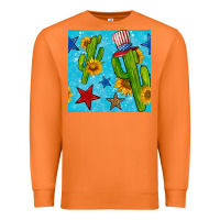 Carrot 4th of july cacti seamless pattern Premium Sweatshirt - BundleAndBundleShop
