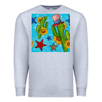 Heather Grey 4th of july cacti seamless pattern Premium Sweatshirt - BundleAndBundleShop